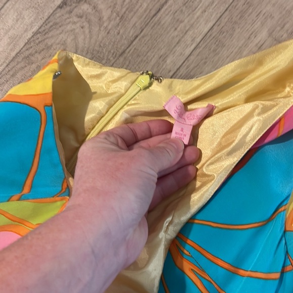 Lilly Pulitzer sequin dress one shoulder size 8 floral - Picture 5 of 5